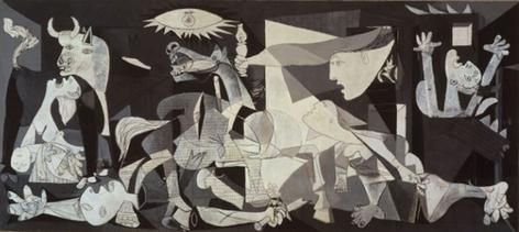 A black and white painting called Guernica by Pablo Picasso (1937)