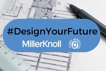 MillerKnoll and GNG logos with the hashtag Design Your Future